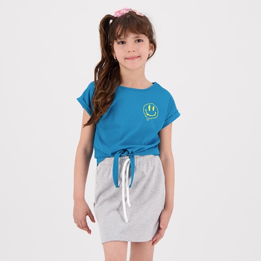 T-shirt fille demi manches nouée ENJOY