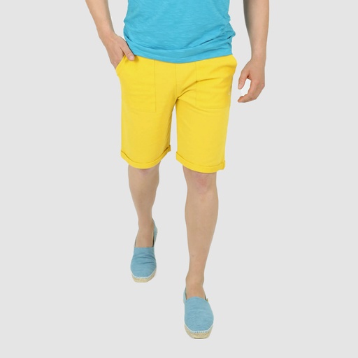 Short homme en molleton avec poche plaquées