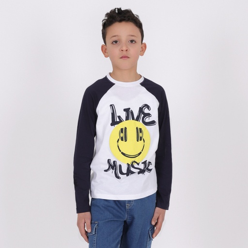 T-shirt garçon manches raglan LIVE MUSIC