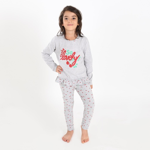 Pyjama fille manches longues avec volant YOU'RE SO LOVELY