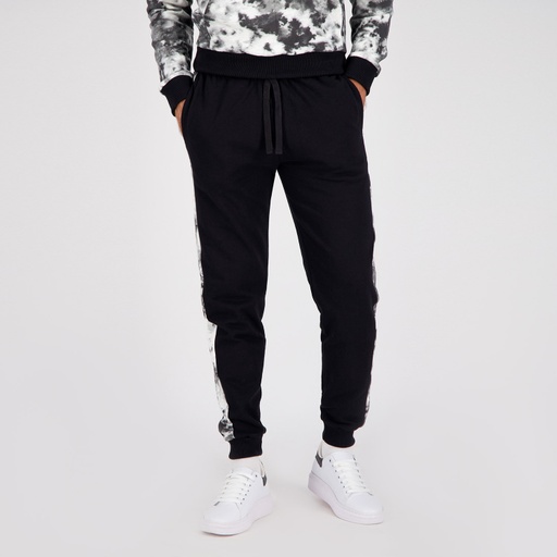 Jogger homme avec bandes contrastées tie dye