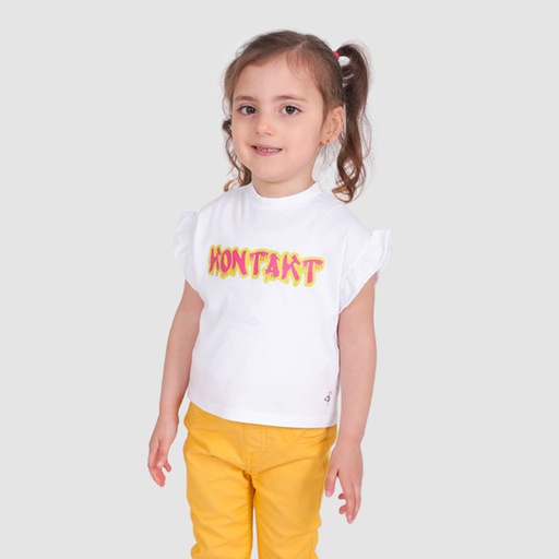 T-shirt bébé manches courtes avec volant KONTAKT