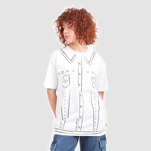 T-shirt oversized femme manches courtes CROQUIS DENIM