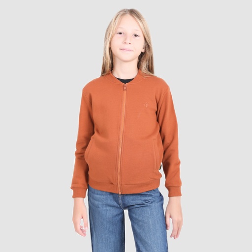 Bombers zippé fille avec broderie