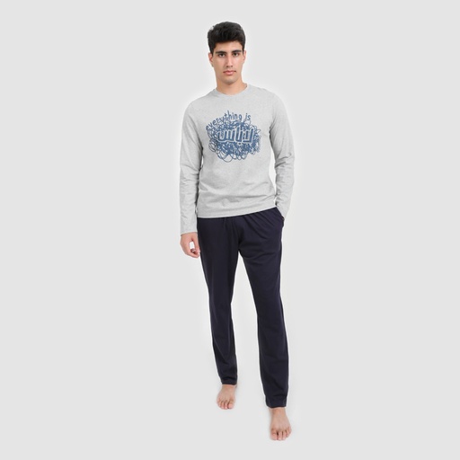 Pyjama homme manches longues avec EVERYTHING IS LEBESS