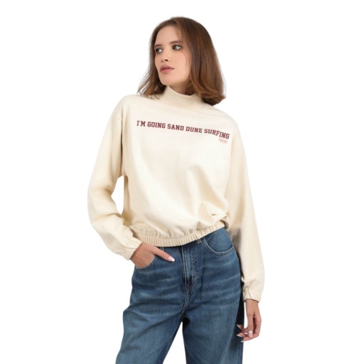 Sweat femme col cheminé I'M GOING SAND DUNE SURFING