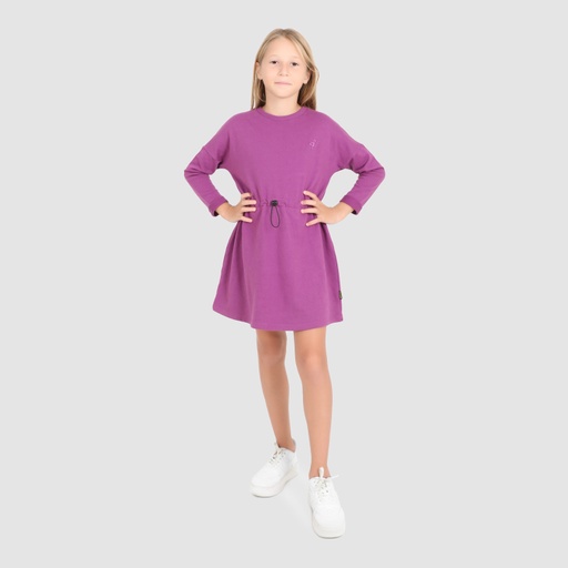 Robe sweat fille avec élastique à la taille