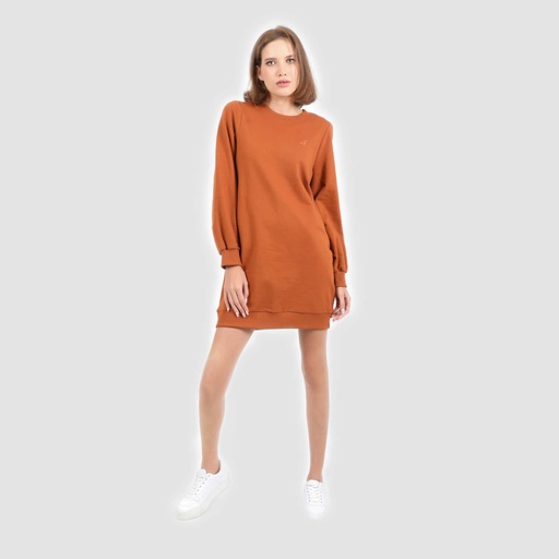 Robe sweat femme avec broderie