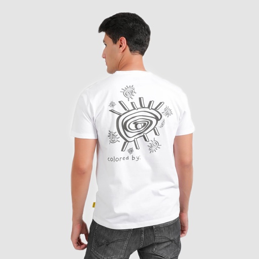 T-shirt unisexe manches courtes COLORIAGE EYES + 1 feutre textile gratuit