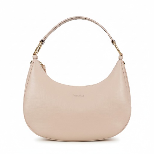 Sac demi lune en cuir - HLEL - Jeans Bleu Clair