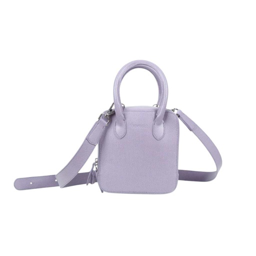Sac carré en cuir avec bandoulière amovible - DONIA - Blanc Cassé