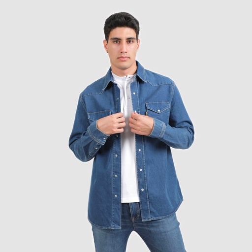 Chemise western homme en jeans - SHEMS