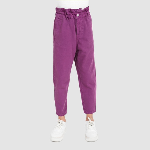 Paperbag jeans fille