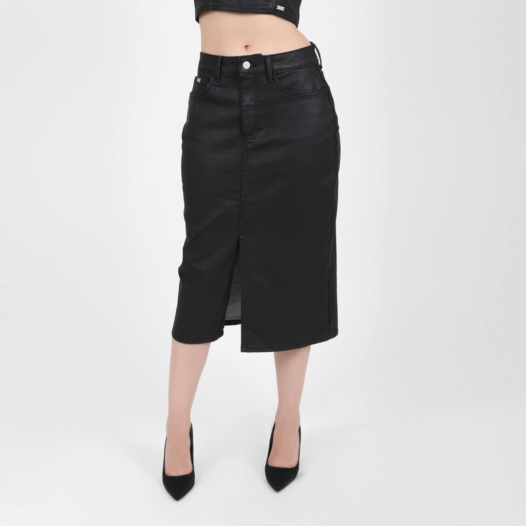 Jupe Midi Laura Ashley Femme Taille UK 10 - Noire à Carreaux - Polyester