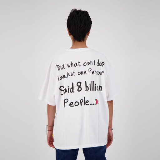 T-shirt unisexe oversized manches courtes SAID 8 BILLION PEOPLE