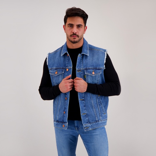 Regular jacket homme sans manche en jeans - KENZI