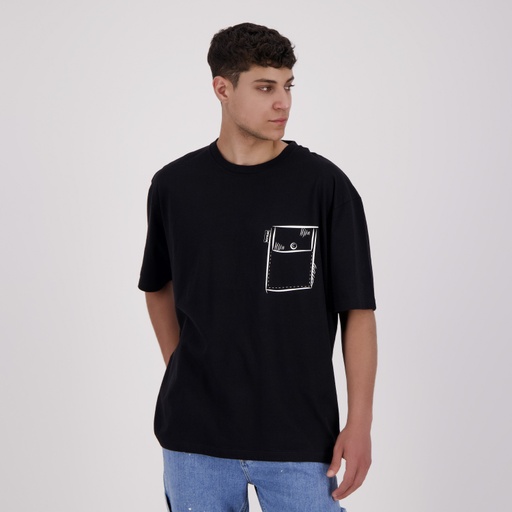 T-shirt oversized homme manches courtes CROQUIS POCHE