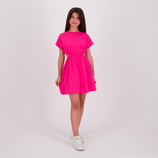 Robe fille manches courtes avec cut out coté