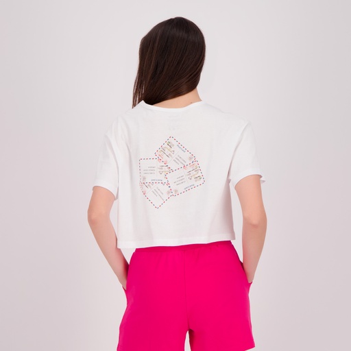 T-shirt crop femme manches courtes POSTCARD