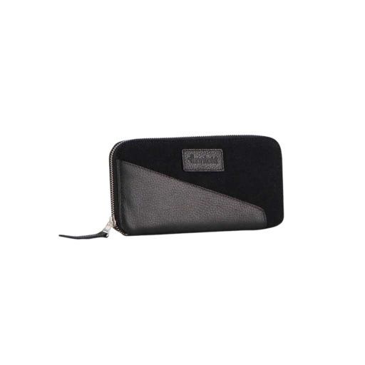 [01-010-128-002-K160-U] Porte feuille en jeans et cuir