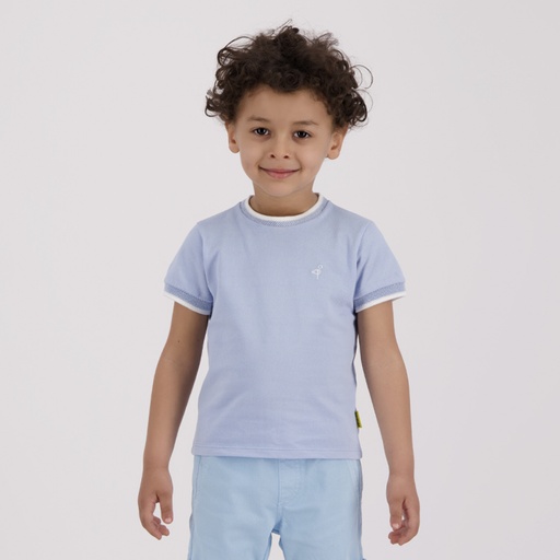 T-shirt bébé garçon manches courtes avec bande rectiligne