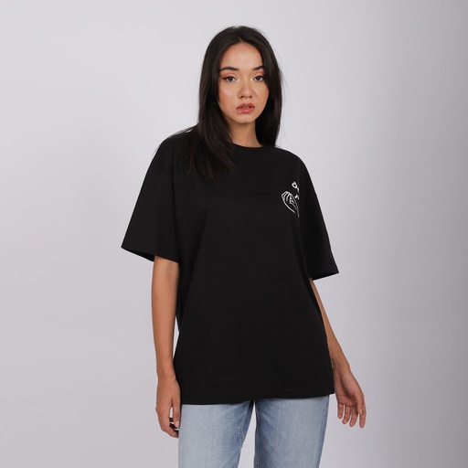 T-shirt oversized femme manches courtes شوية صبر