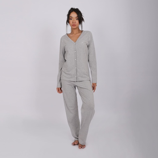 Ensemble femme bretelle imprimé point et pantalon