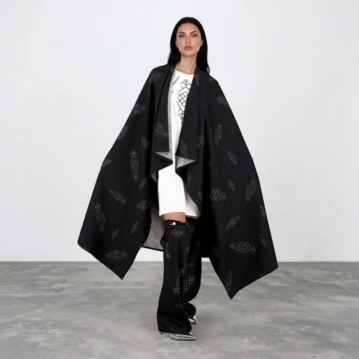 [01-010-135-001-K040-U] Safseri unisexe en jeans IMPRIME BERBERE HEAVY PRINT AND LASER - TUNIS FASHION WEEK 2024