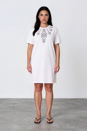 T-shirt &amp; Robe oversized unisexe Modular MOTIF BERBERE HEAVY PRINT AND LASER - TUNIS FASHION WEEK 2024