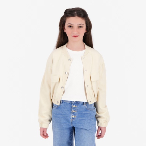 Bombers crop fille avec détails élastique