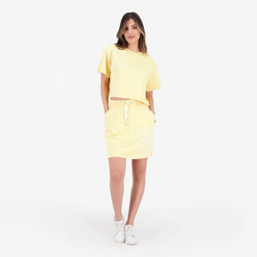Sweat sur taille femme manches courtes FLEUR