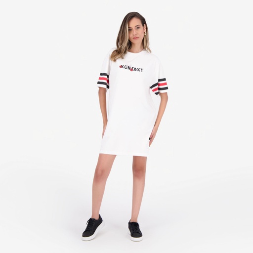 T-shirt robe femme manches courtes KONTAKT