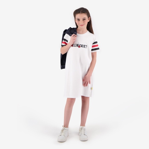 T-shirt robe fille manches courtes KONTAKT
