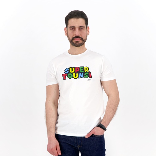 T-shirt unisexe adulte manches courtes SUPER TOUNSI