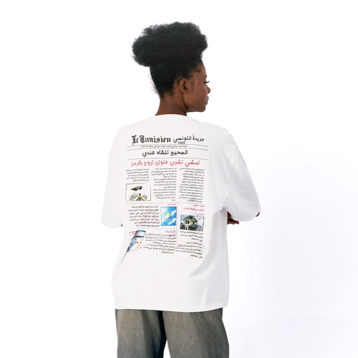 T-shirt oversized unisexe adulte manches courtes 3.0 جريدة