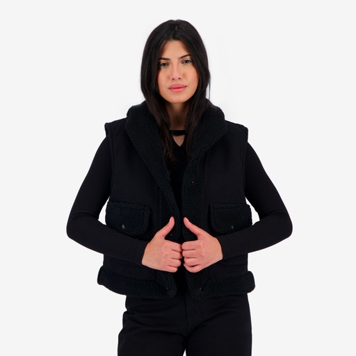 Jacket femme sans manches avec sherpa GHALIA