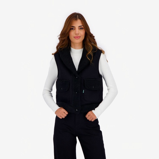 Jacket femme sans manches avec sherpa GHALIA