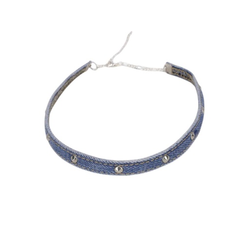 Chocker en denim - Beige